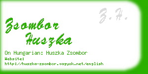 zsombor huszka business card